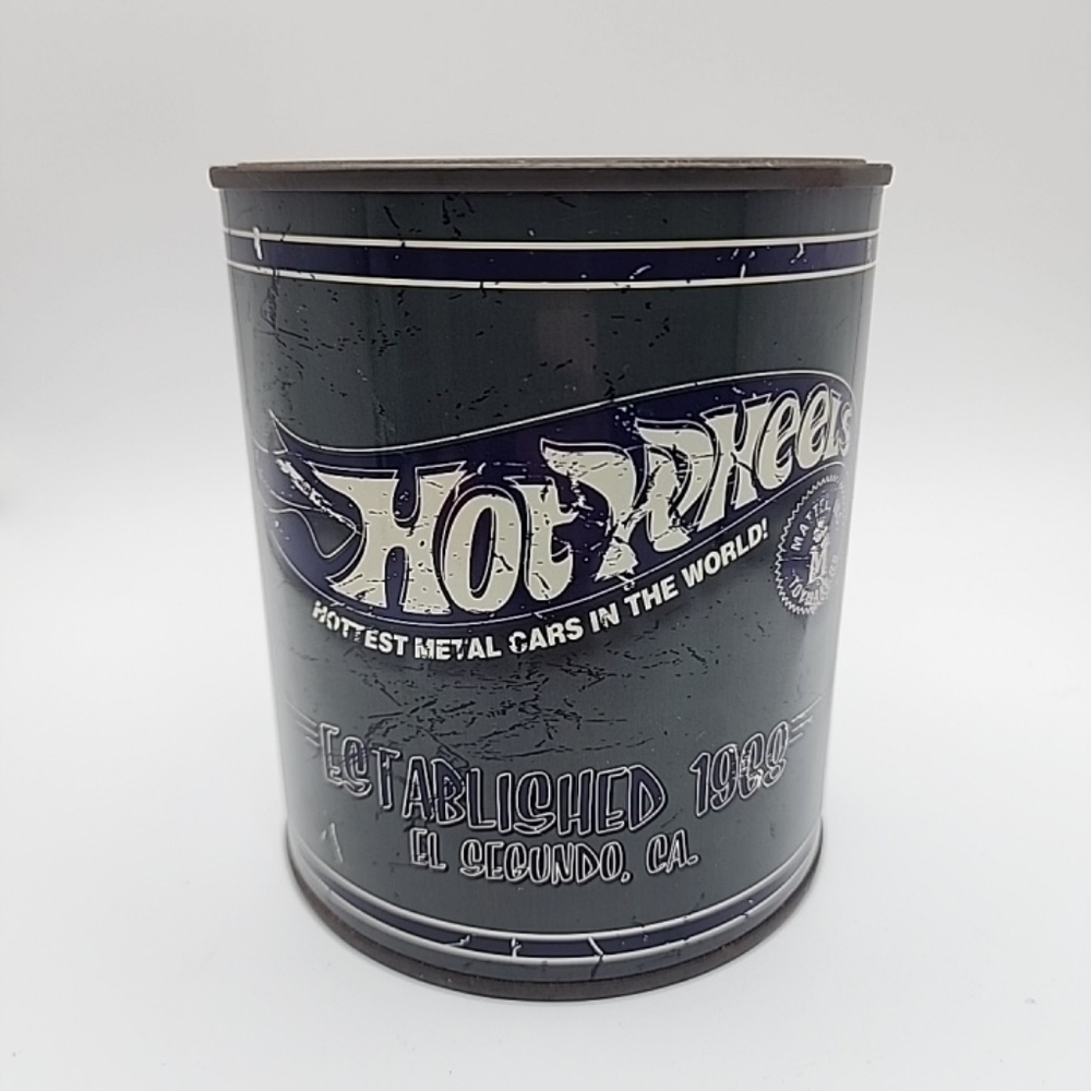 2008 Hot Wheels 40TH Anniversary Oil Can W/Blue '64 Ford Galaxie W/Y2K T-Shirt